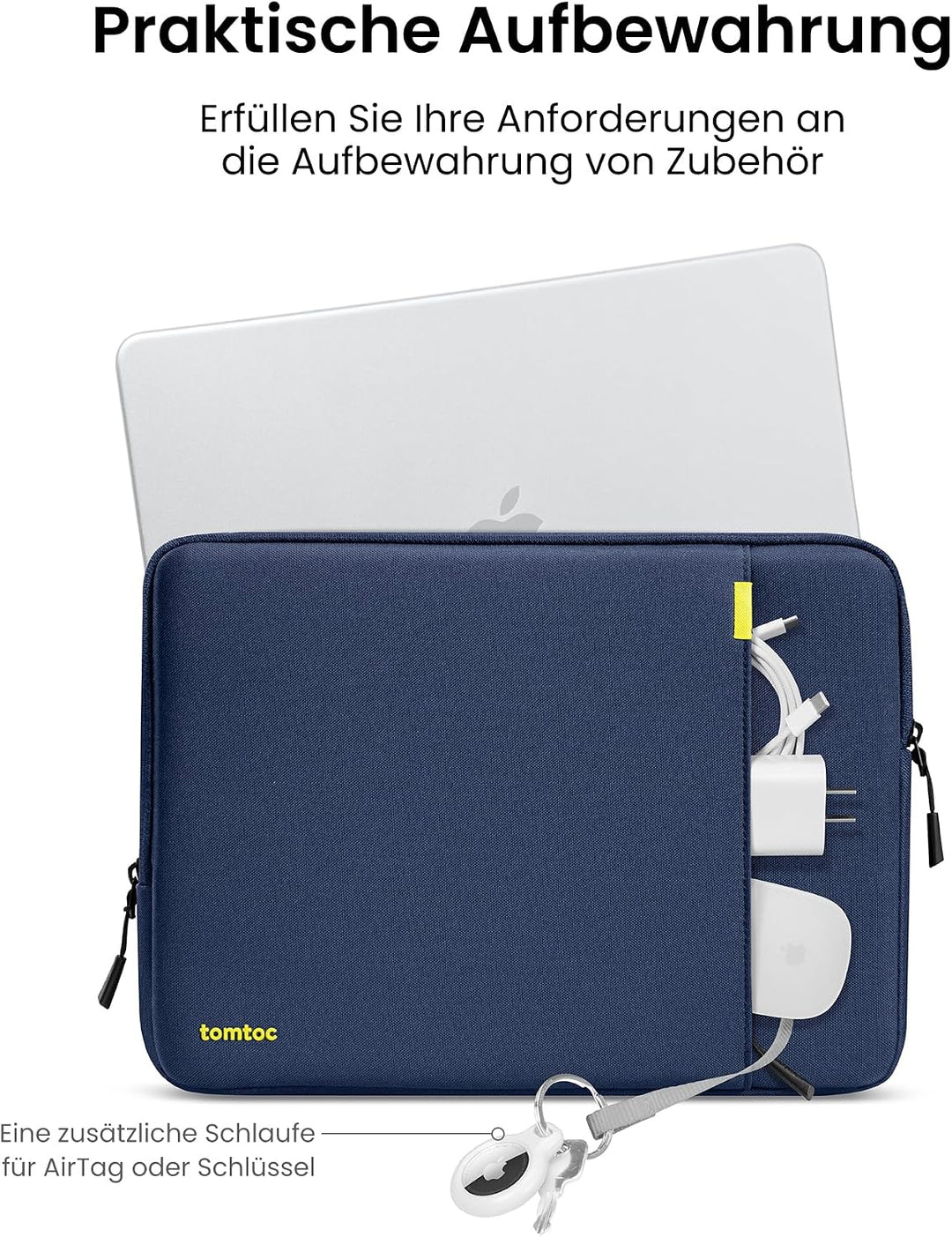 tomtoc 360° Tasche Hülle Entwickelt für 13 Zoll MacBook Neo A3404 (2026) mit A18 Pro Chip, Wasserabw