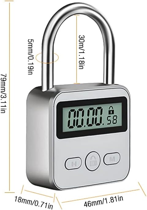 CJBIN Digitale Zeitschloss, Time Lock mit LCD-Display, Küchensafe Zeitschloss Wiederaufladbares USB