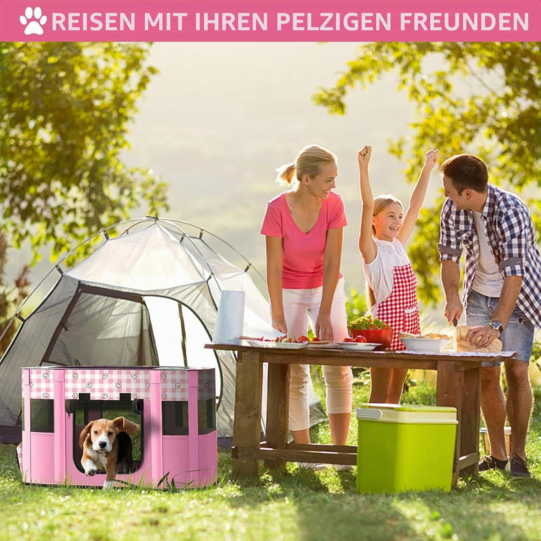 Faltbarer Hundezäune, Welpenlaufstall Tierlaufstall, Tragbar Laufstall für Welpen, Welpenlaufstall f