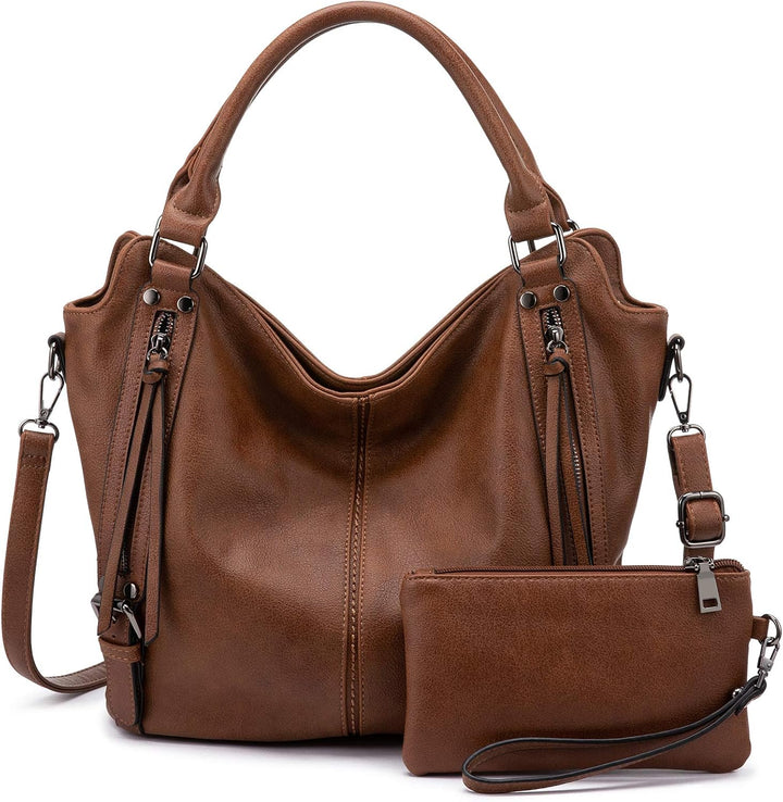 Realer Damen Handtaschen Mittel Shopper Lederhandtasche Schultertasche Umhängetasche Geldbörse Hobo