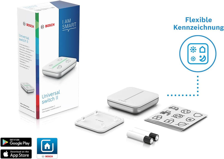 Bosch Smart Home Universalschalter II, zur einfachen Steuerung smarter Geräte, konfigurierbar für 4