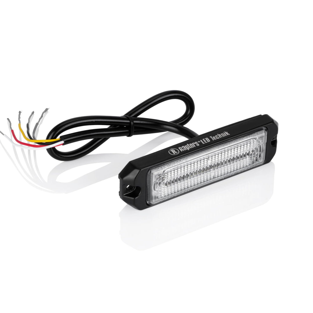 Raptors LED Technik Frontblitzer XM4 | Blau | Zulassung ECE R65 | 10–30V DC | Kreuzungsblitzer | Fro