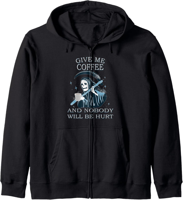 Kaffee Sensenmann Morgenmuffel Arabica Coffee Lover Kapuzenjacke