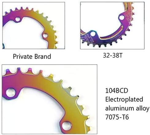 splumzer 170mm Vierkantkurbel für Mountainbike mit 104 Lochkreis 32/34/36/38T Kettenblatt, Wide Narr