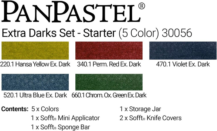 PanPastel Pastell-Set mit 5 Farben, extra dunkle Schattierungen