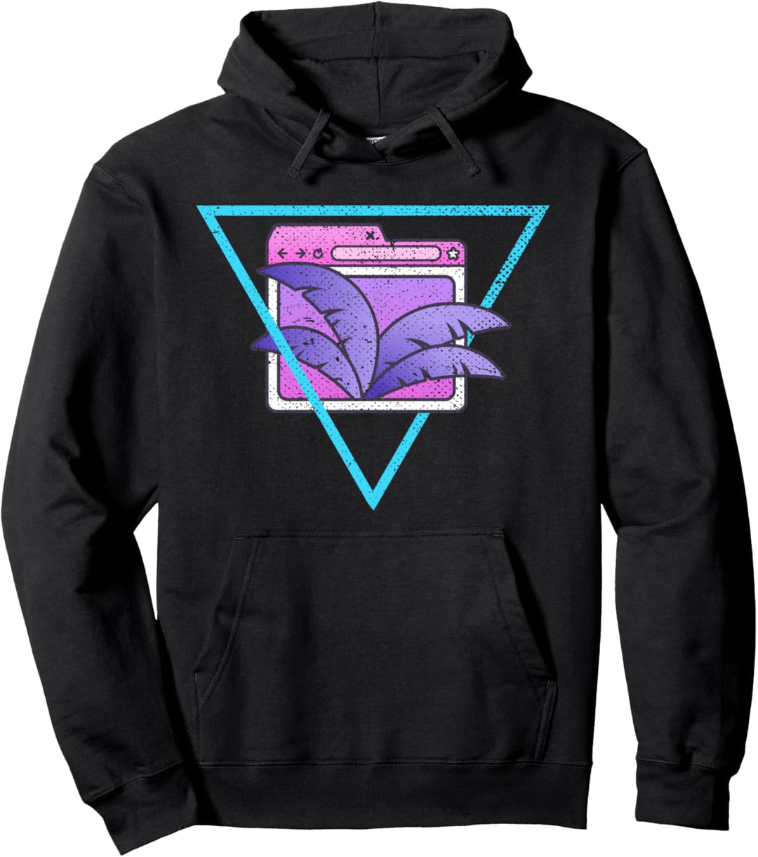 Tropischer Sommer 80er Kunst Retro 1990 Palmen Vaporwave Pullover Hoodie