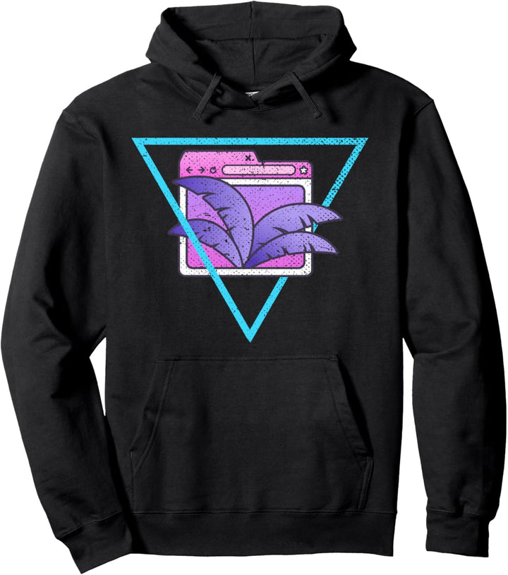 Tropischer Sommer 80er Kunst Retro 1990 Palmen Vaporwave Pullover Hoodie