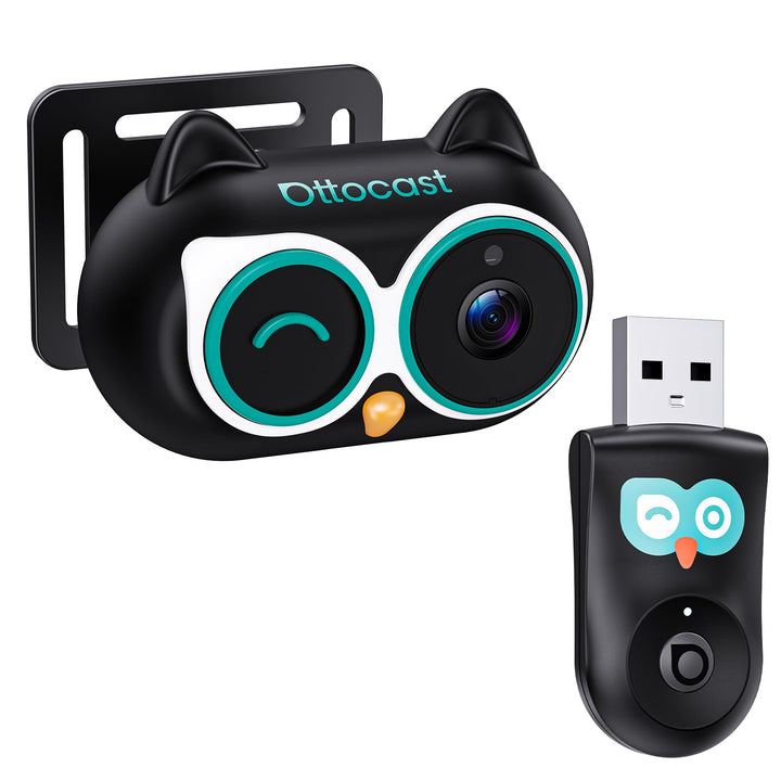 Ottocast Cabin Care CarPlay Adapter 2026, Ottocast Mini 1080P Rücksitz Kamera, USB-A Plug & Play, Nu