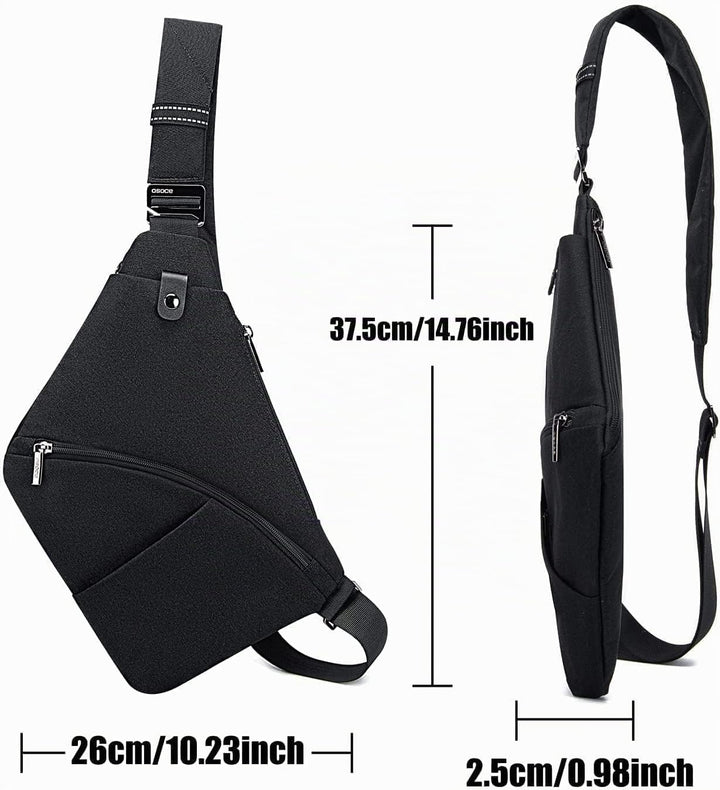 OSOCE Umhängetaschen Herren Wasserfeste Mini Bauchtasche Mehrere Taschen Schultertasche Anti-Diebsta