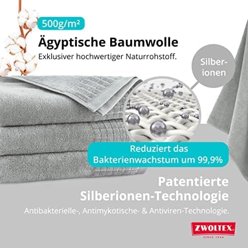 ZWOLTEX Antibakteriell Handtuch Set I 100% Ägyptischer Baumwolle I Made IN EU I Sammlung Paulo, Gr.