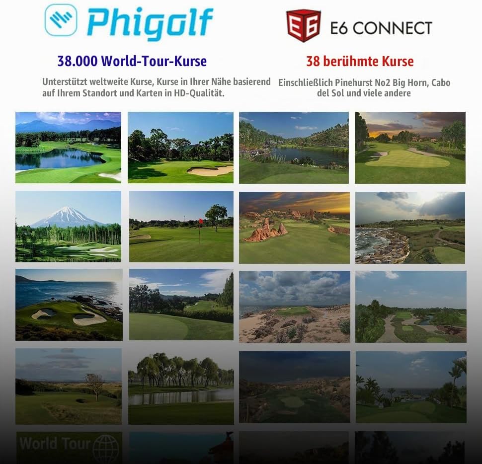 PHIGOLF Phigolf2 Flex Golf-Simulator mit einziehbarem Schwungstab für den Innen- und Aussenbereich,