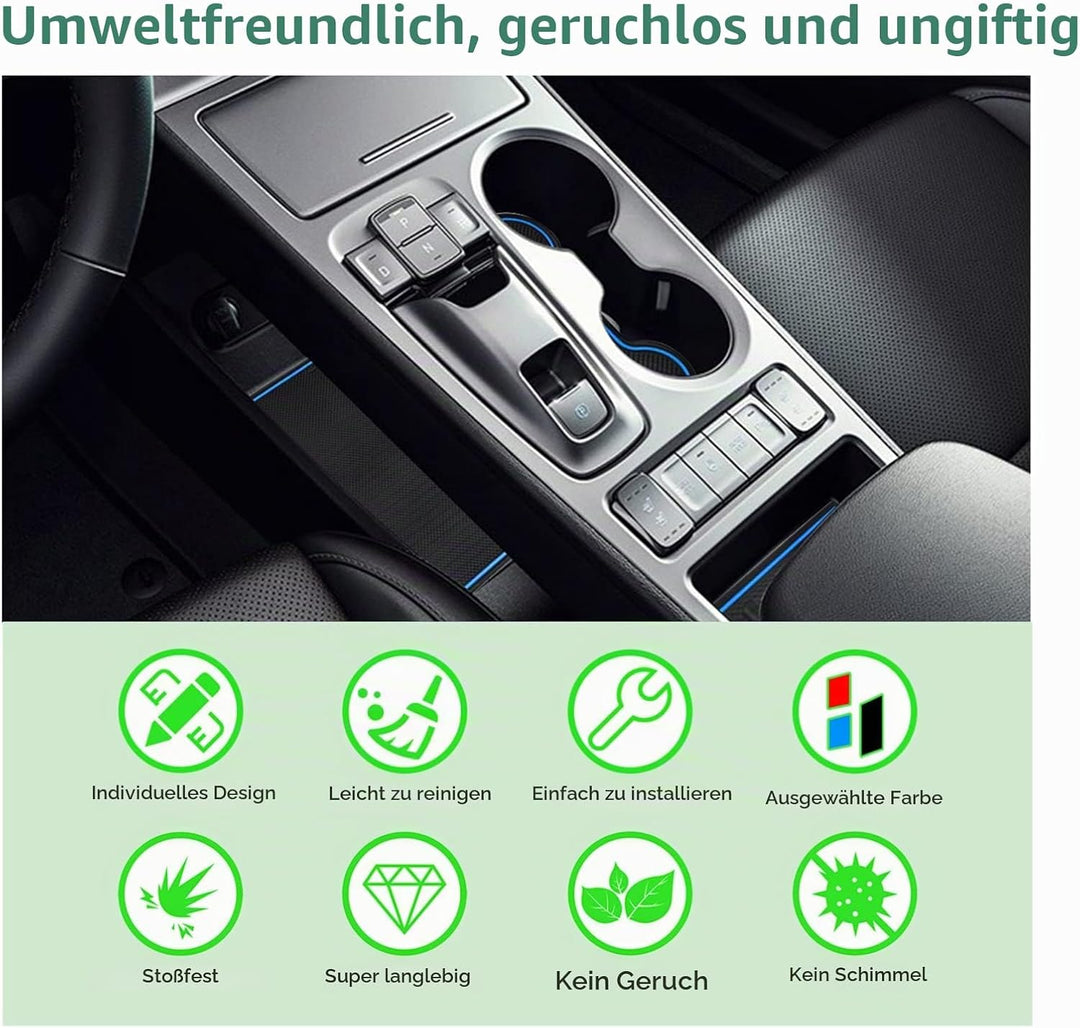GAFAT 2019-2022 2023 Hyunda-i Kona Elektro EV Electric Antirutschmatten, Kona EV Gummimatten für Mit