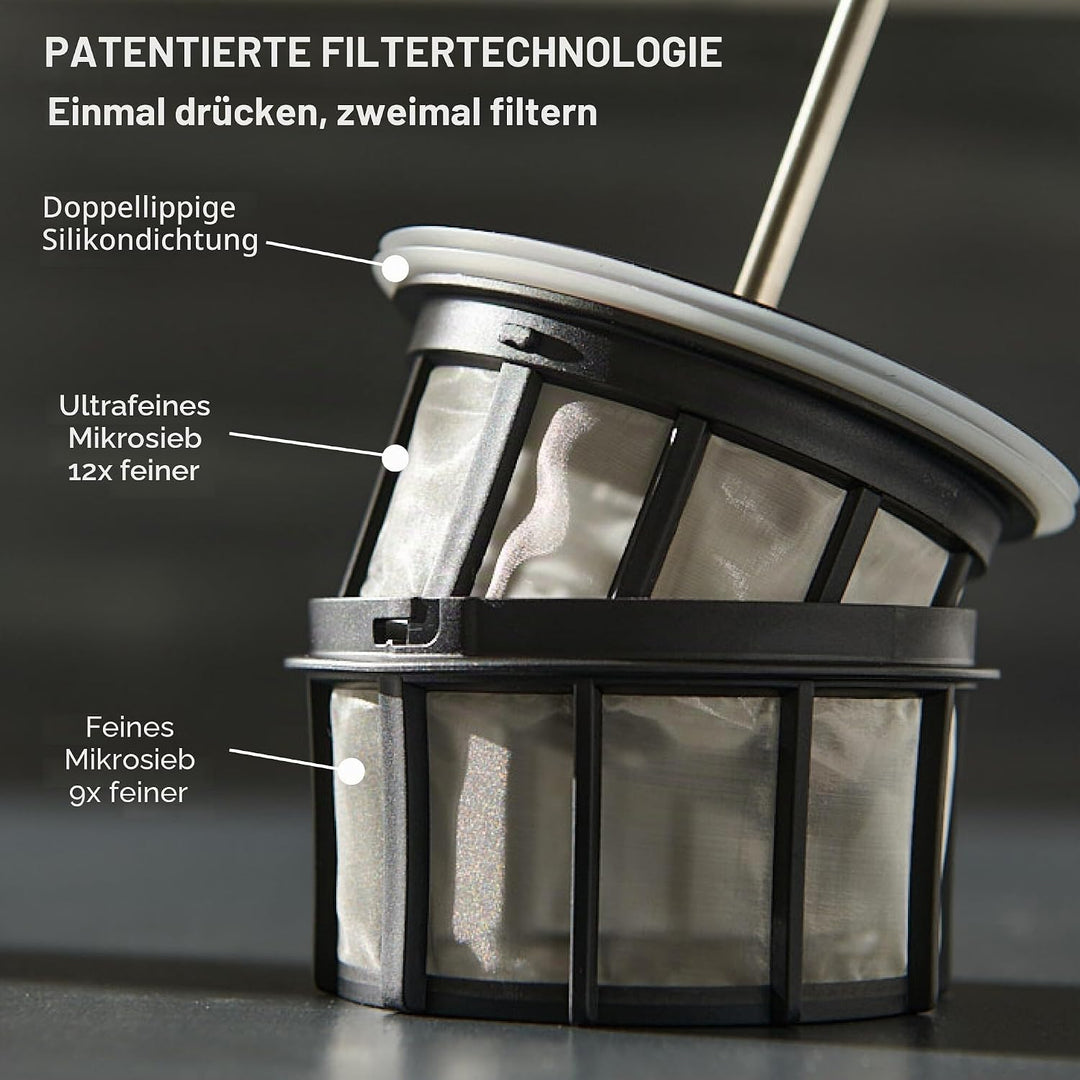 ESPRO P0 Ultralight French Press to go, Edelstahl, 470 ml, Weiss | Vakuumisoliert, auslaufsicher. Fr