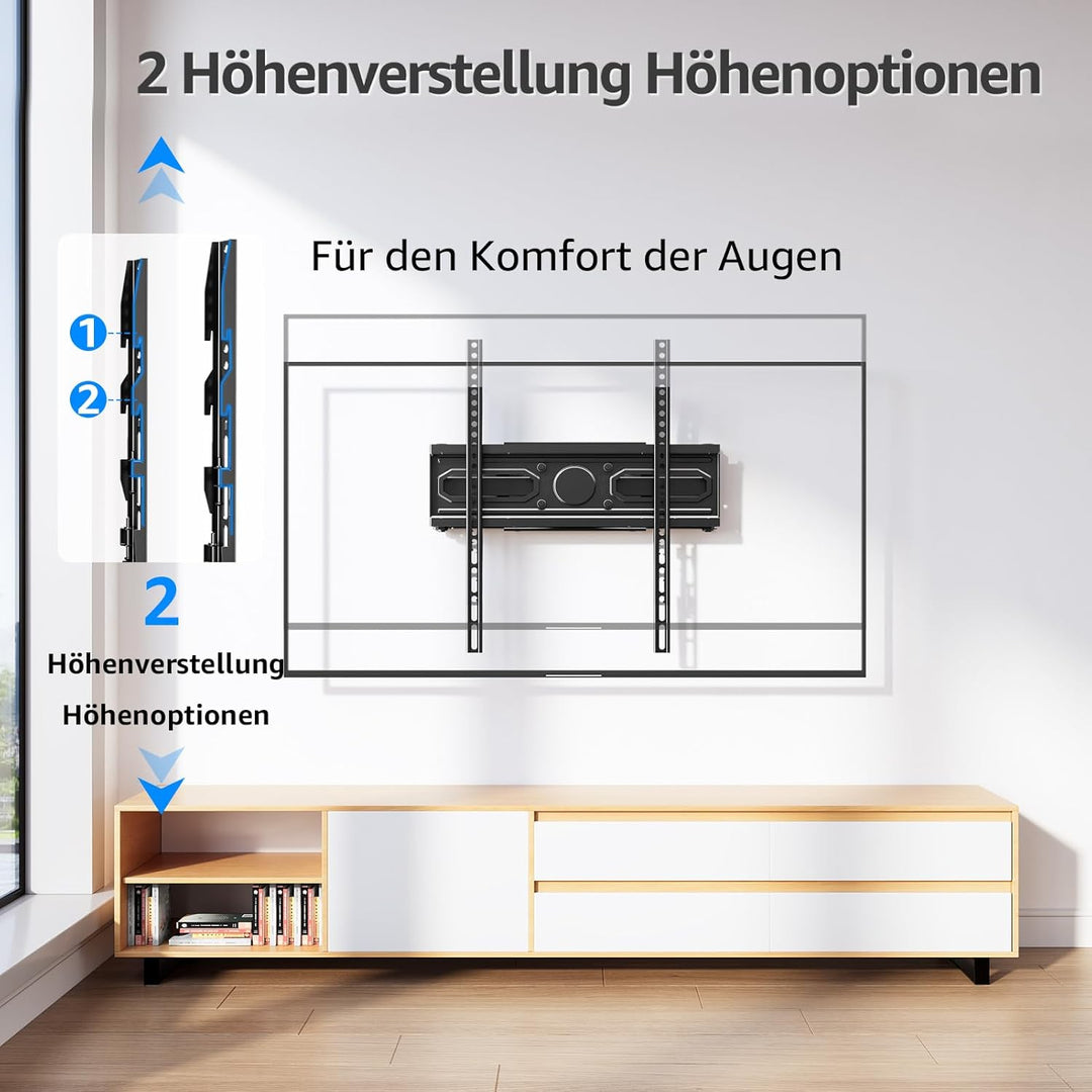 MOUNTUP TV Wandhalterung Schwenkbare Neigbare TV Halterun für 26-70 Zoll Flach &amp; Curved LCD LED Fern
