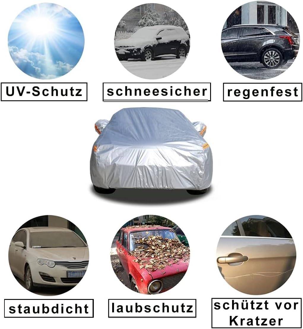 LST Autoabdeckung Outdoor Wasserdicht UV-Schutz Atmungsaktiv – Wind- & Staubdicht, Premium-Material,