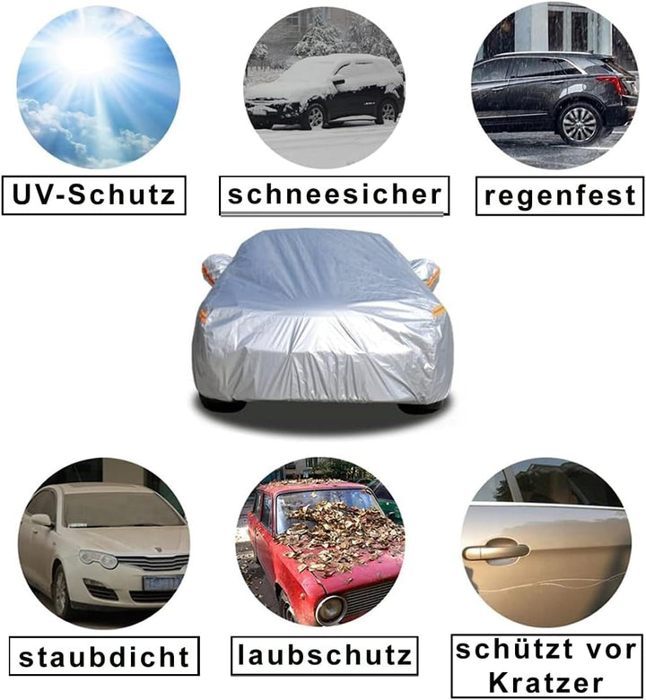LST Autoabdeckung Outdoor Wasserdicht UV-Schutz Atmungsaktiv – Wind- & Staubdicht, Premium-Material,