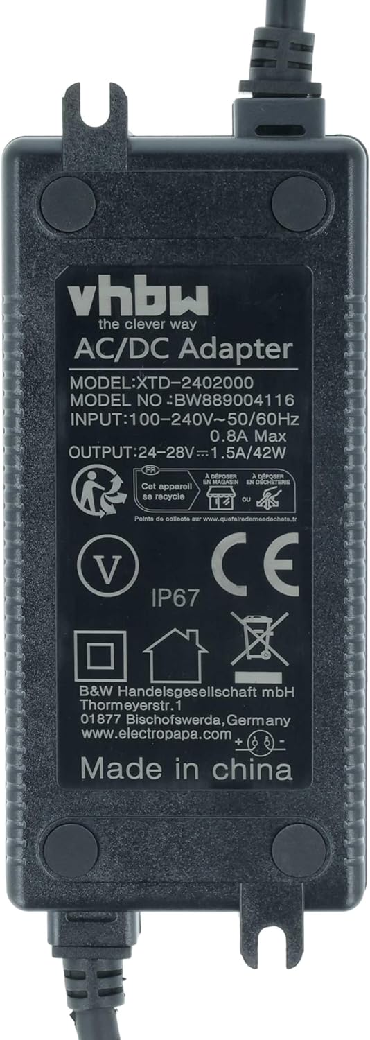 vhbw Ladegerät kompatibel mit Worx Landroid M 800, WG754E, WG757E, WG755E, M 500, M 28V Li, WG758E (