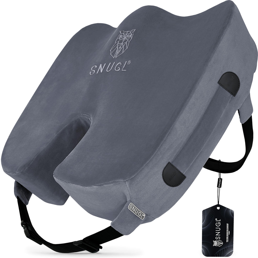 SNUGL Sitzkissen orthopädisch Memory Foam Steissbeinkissen | Stuhlkissen gegen Rückenschmerzen | Erg