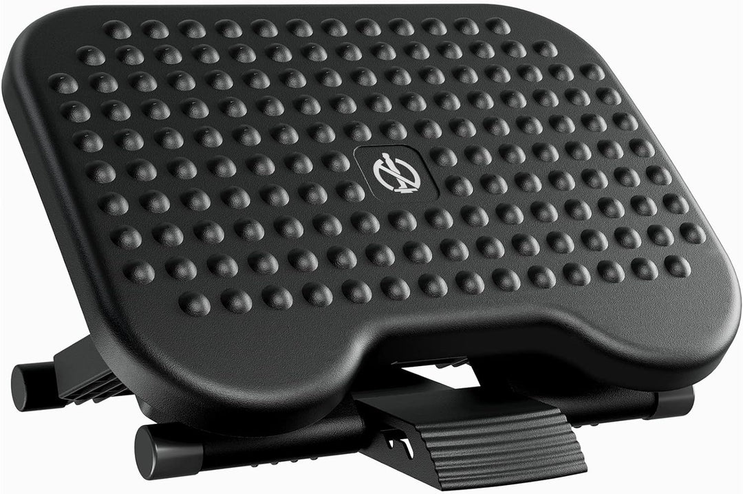 HUAUO Fussstützen, Fussstütze Schreibtisch 3 höhenverstellbar und winkelverstellbar, rutschfeste Fus