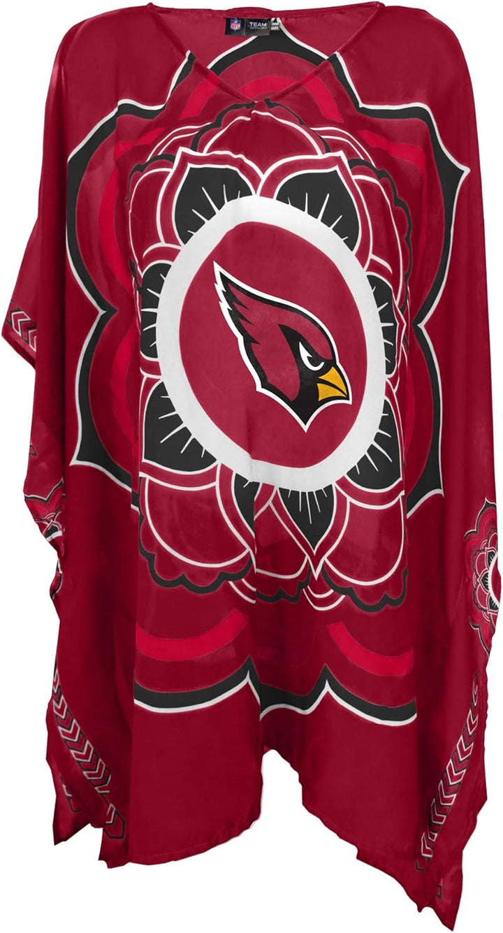 Littlearth NFL Damen Kaftan mit Blumenmotiv – Strandüberzug, Einheitsgrösse, passend für die meisten