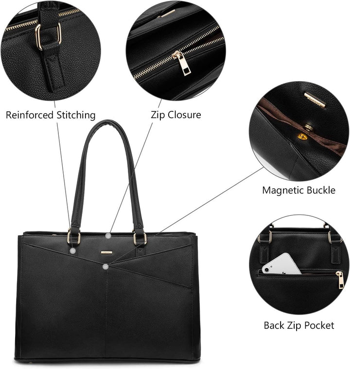 LOVEVOOK Laptoptasche Damen 14 Zoll, Handtasche Damen Arbeitstasche Lehrertasche Gross, Wasserdicht