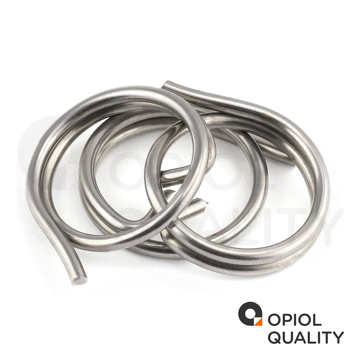 OPIOL QUALITY® Ringsplinte 1,25x15 mm aus Edelstahl A4 V4A (50 Stück) Sicherungsringe Schlüsselring
