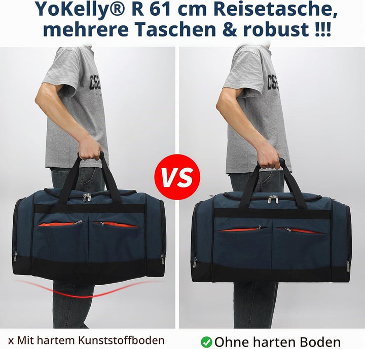 65L Sporttasche Herren Gross - 24 inch Reisetasche mit Hartem Boden und Schuhfach für Sport/Reisen 6