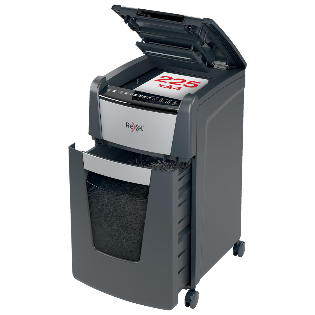 Rexel Optimum AutoFeed+ 225X Automatischer Aktenvernichter, 225 Blatt automatisch, Sicherheitsstufe