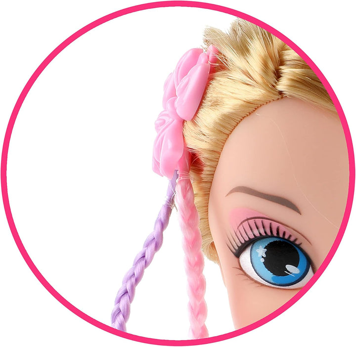 Toi-Toys Lauren Frisierkopf Kinder - Styling Head Stylingkopf mit Zubehör Trainingskopf Übungskopf z