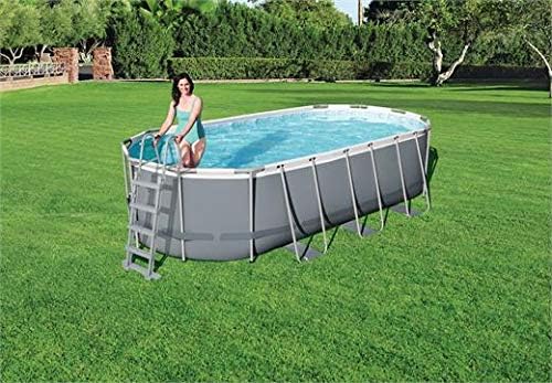 Bestway Flowclear Sicherheitsleiter, Poolleiter mit Kindersicherung durch hochklappbaren Einstieg, 1