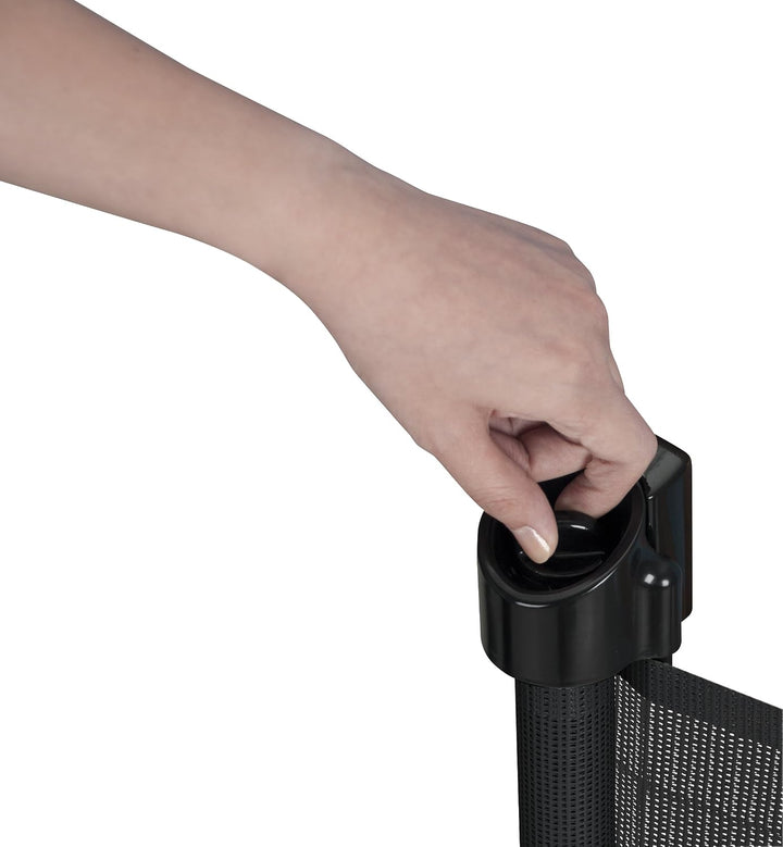 Active Lite Schwarz – Ausziehbares Treppenschutzgitter und Türschutzgitter Rollo bis 140 cm Schwarz
