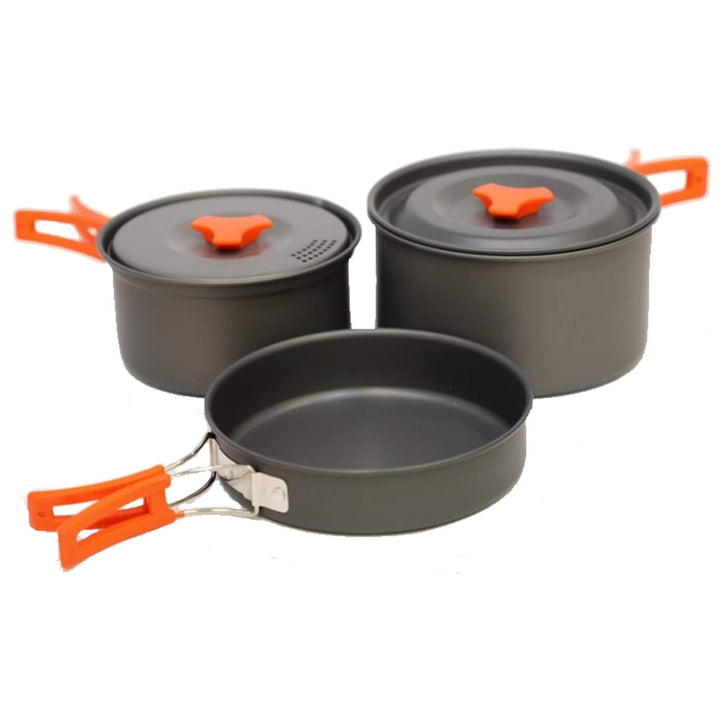 Vango Harteloxiertes Camping-Kochset - Leichtes Backpack-Kochgeschirr-Set mit Antihaft-Töpfen, Nesti