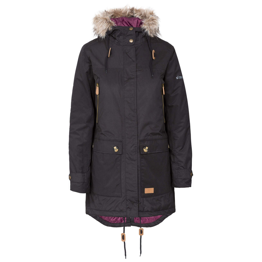 Trespass Damen Clea Jacke XXS Schwarz, XXS Schwarz