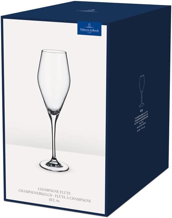 Villeroy &amp; Boch – La Divina Champagnerkelch Set 4 teilig, Champagner Gläser, Sektkelche, hochwertige