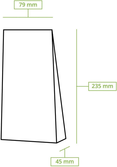 Blockbodenbeutel Grösse XS mit Fenster und Clipband 500 Stück I braune Papiertüten aus Kraftpapier m