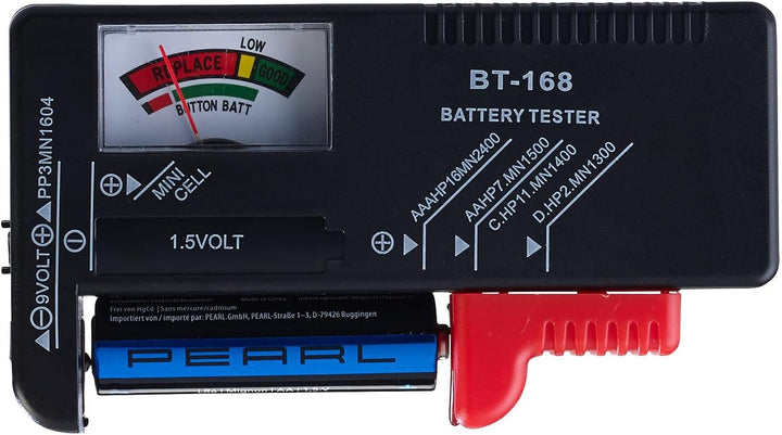tka Köbele Akkutechnik Batterie-Box: 2er-Set Aufbewahrungstaschen für 148 Batterien mit Batterie-Tes