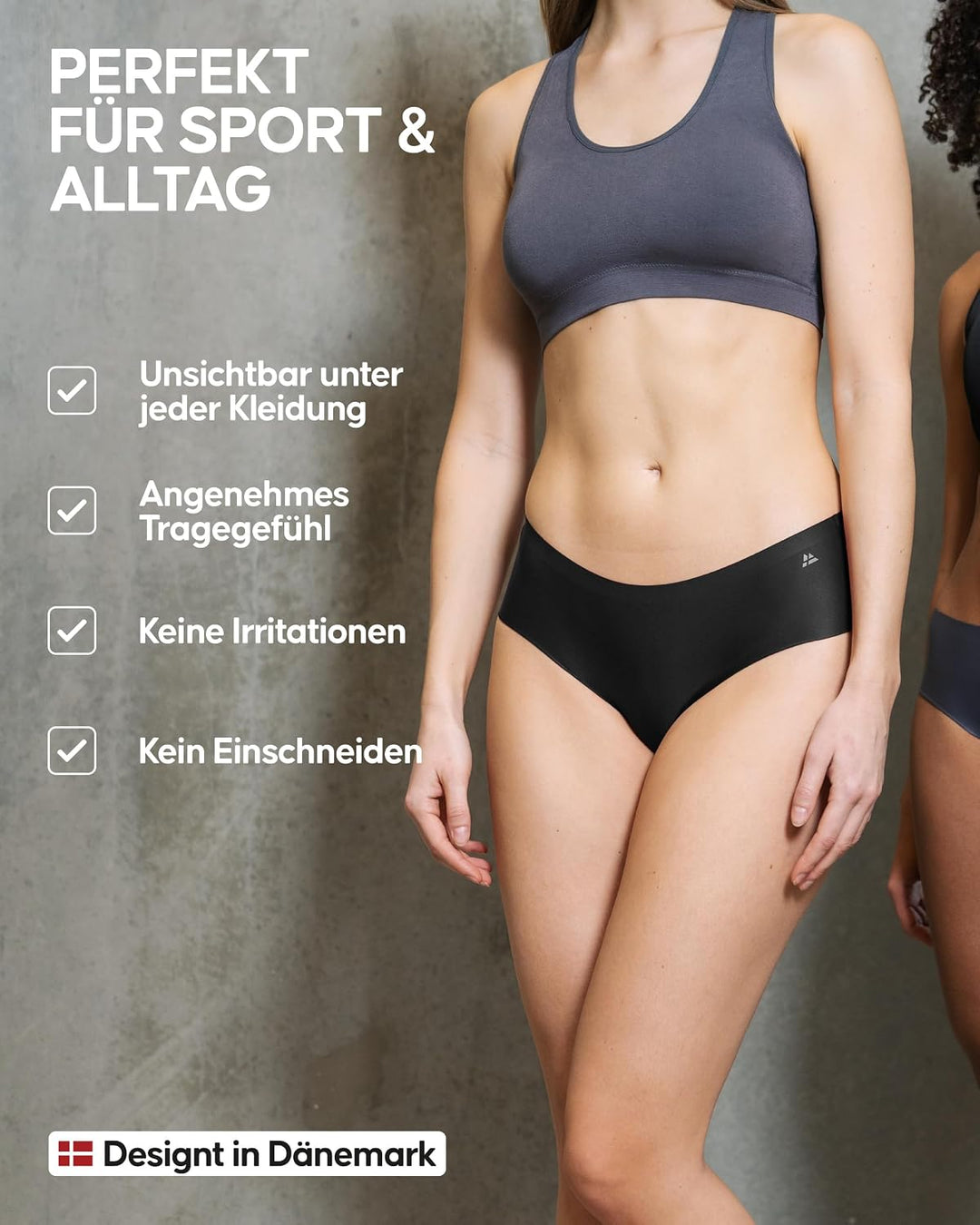 DANISH ENDURANCE Unsichtbare Hipster Panties aus Mikrofaser (3er | 5er Pack), Sport Panties, Damen S