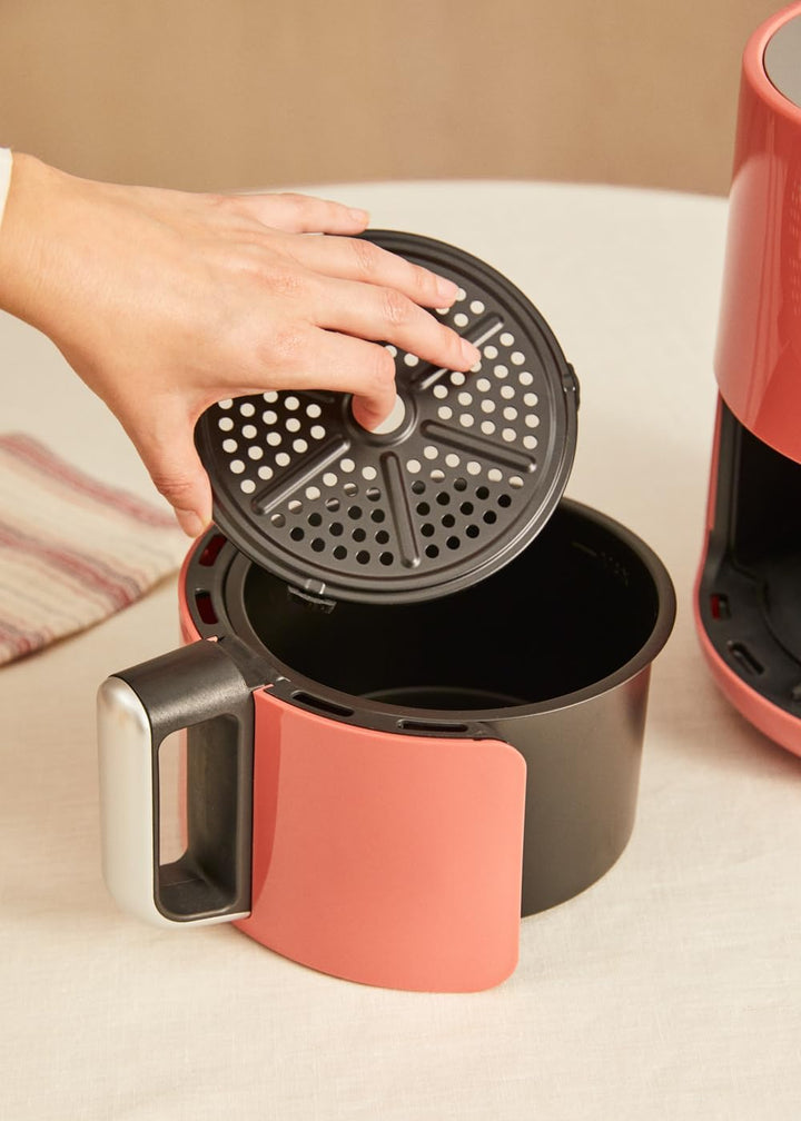 CREATE/FRYER AIR/Heissluftfritteuse 1.5L Terrakotta/Antihaft-Korb, automatische Abschaltung, BPA-fre