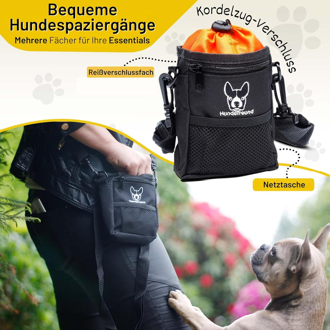 Hundefreund Leckerlibeutel für Hunde | Kleiner Futterbeutel zum Training mit dem Hund und für Lecker