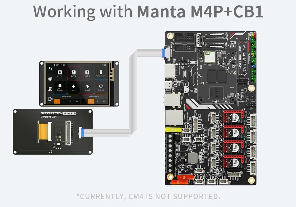 BIGTREETECH TFT35 SPI V2.1 Graphic Smart Display Kompatibel mit BTT Manta M8P/M4P/M5P, Manta E3EZ St