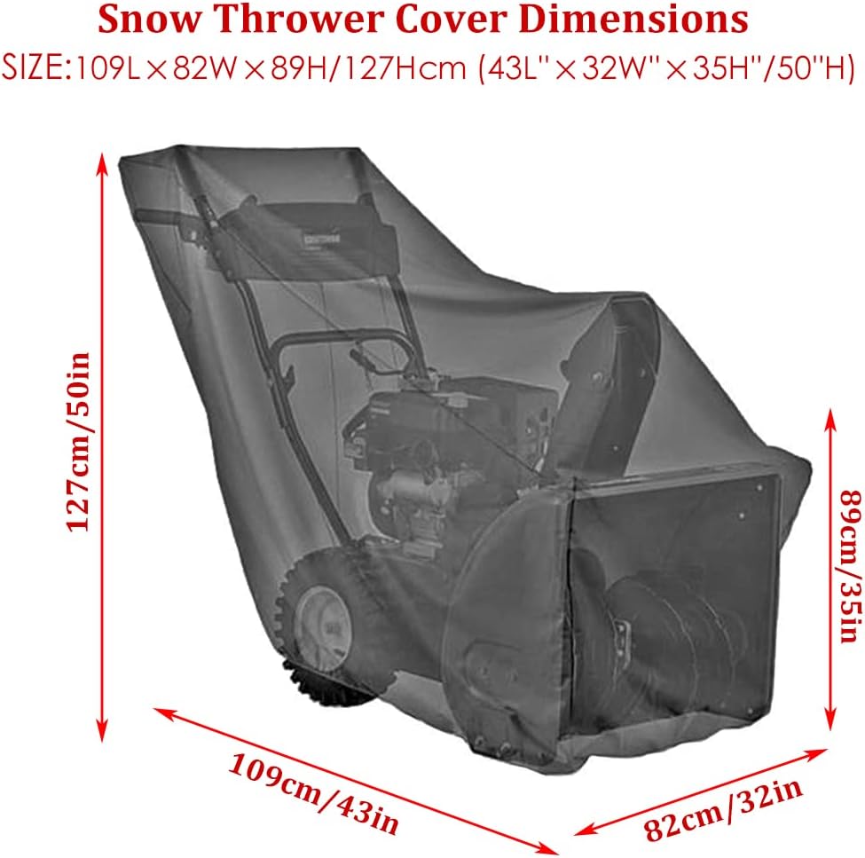 MAYHOUR Schneeschaufelhaube Hochleistungs-wasserdichte und staubdichte Anti-UV-Schneeschaufelhaube A