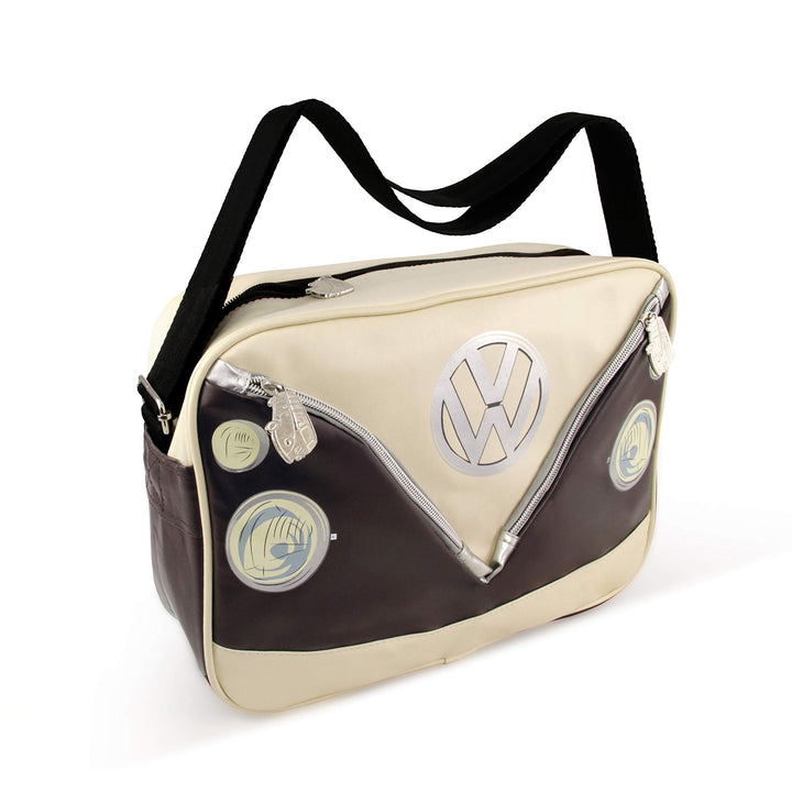 BRISA VW Collection - Volkswagen Schulter-Umhänge-Reise-Tasche-Freizeit-Bag mit VW T1 Bulli Bus Moti