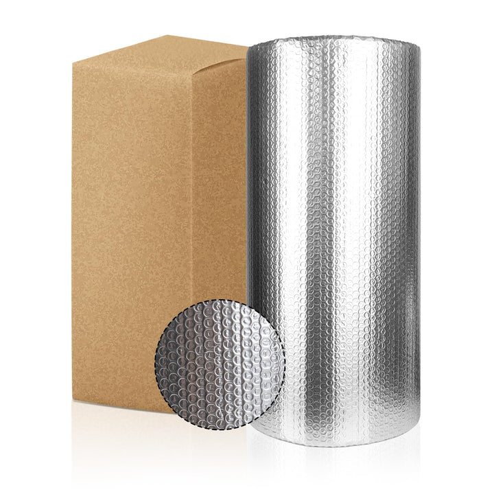 Dripex Aluminisierte Isolierfolie Dämmfolie Doppelte Alu-Luftpolsterfolie Dachisolierung 4-5mm Isoli