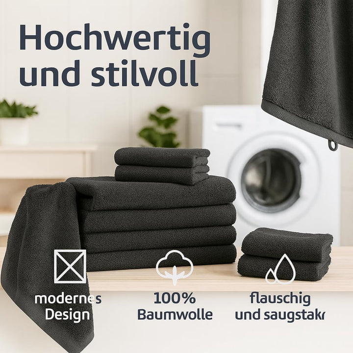 Betz Handtuch 6er Pack Handtücher Set Berlin Grösse 50x100 cm 100% Baumwolle - gut trocknend, leicht