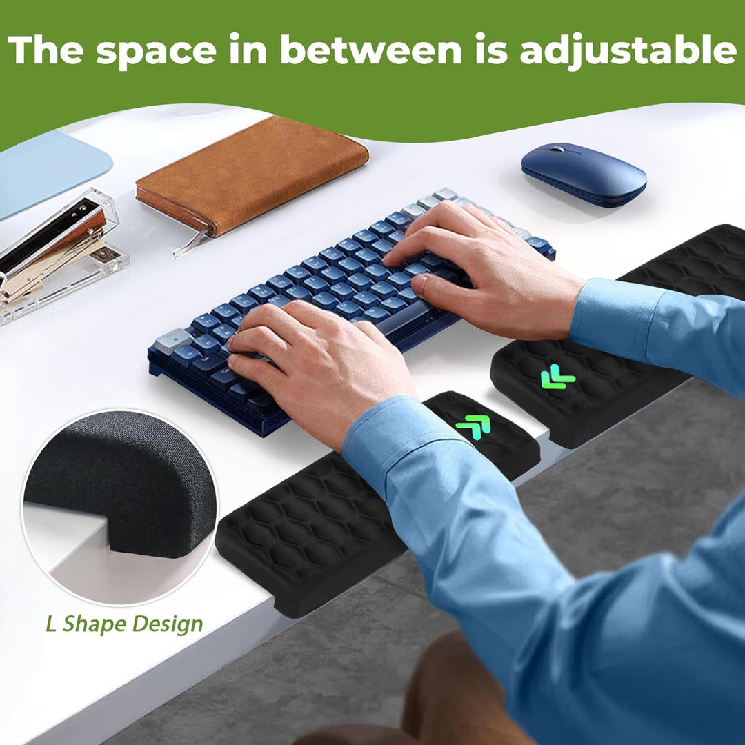 L-förmige Schreibtisch EdgeRest 2er-Set Handballenauflage Tastatur Armauflage Schreibtisch 30cm Schr