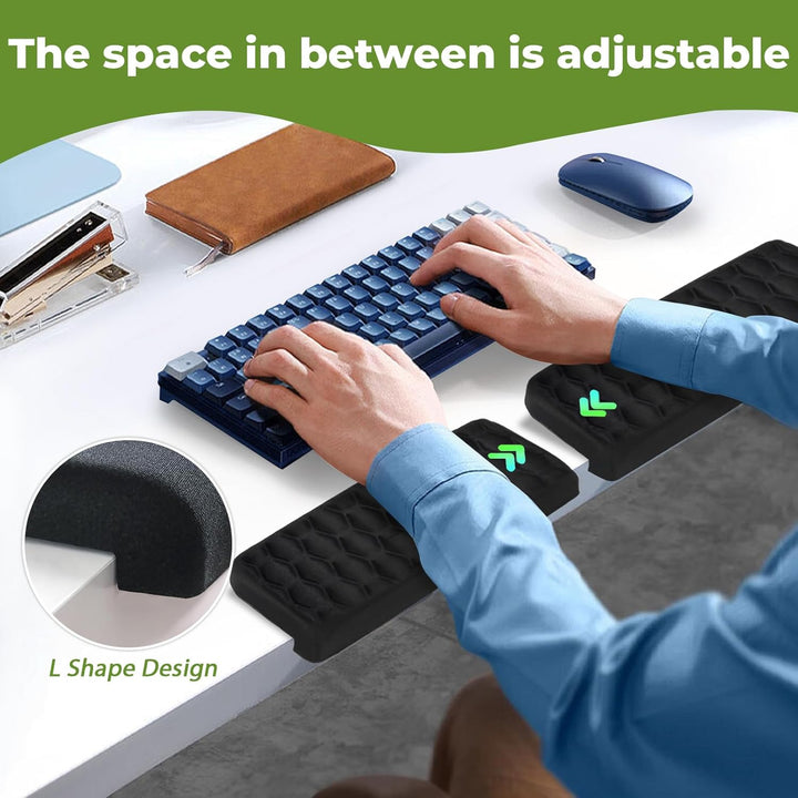 L-förmige Schreibtisch EdgeRest 2er-Set Handballenauflage Tastatur Armauflage Schreibtisch 30cm Schr