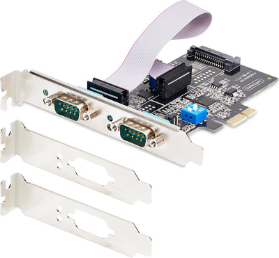 StarTech.com 2-Port Serielle PCIe Karte, Quad-Port PCI Express zu RS232/RS422/RS485 DB9 Serielle Kar