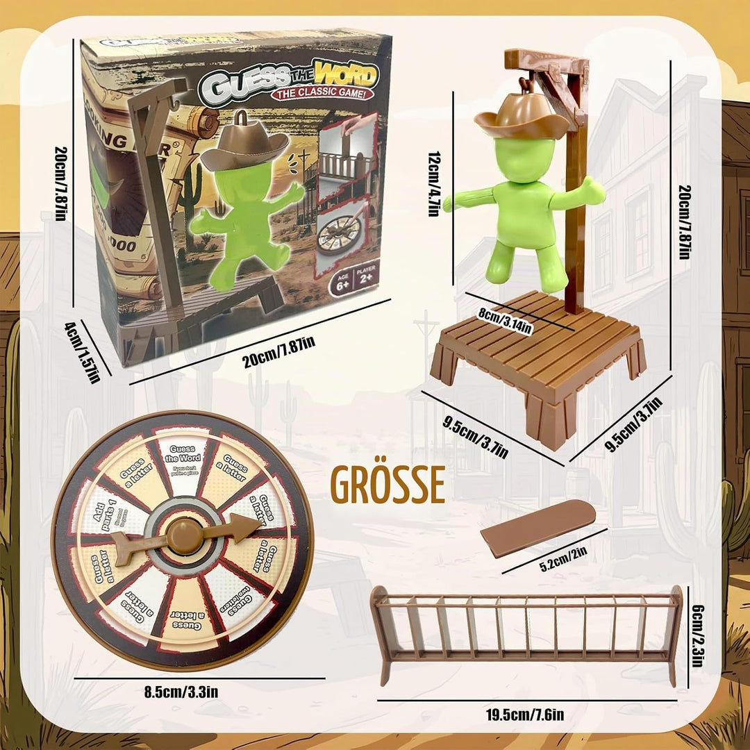Magnetisches Hangmen Spiel, Ratespiel Erraten Sie das Wort Bevor Hank Zu Tode Hängen, Reisespiel für