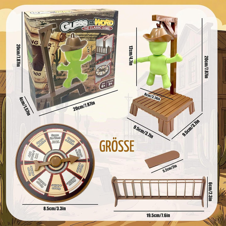 Magnetisches Hangmen Spiel, Ratespiel Erraten Sie das Wort Bevor Hank Zu Tode Hängen, Reisespiel für