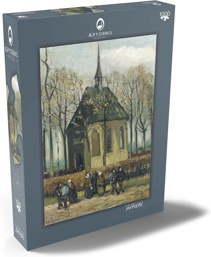 Vincent Van Gogh's Congregation Leaving The Reformed Church in Nuenen (1884) - Premium 1000 Teile Pu